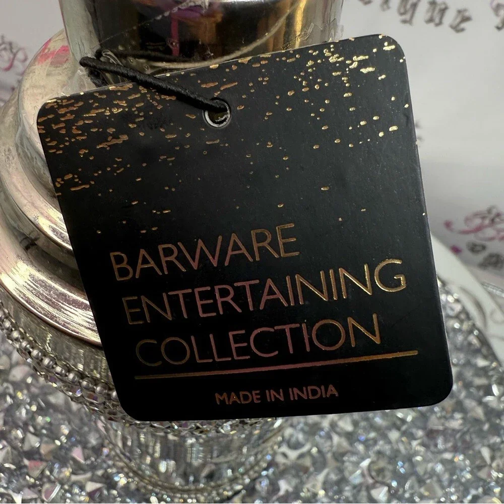 Barware Entertaining Collection Cocktail Shaker - Silver Crystal Accent